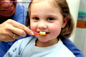 Children brushing teeth @ worldofstock.com